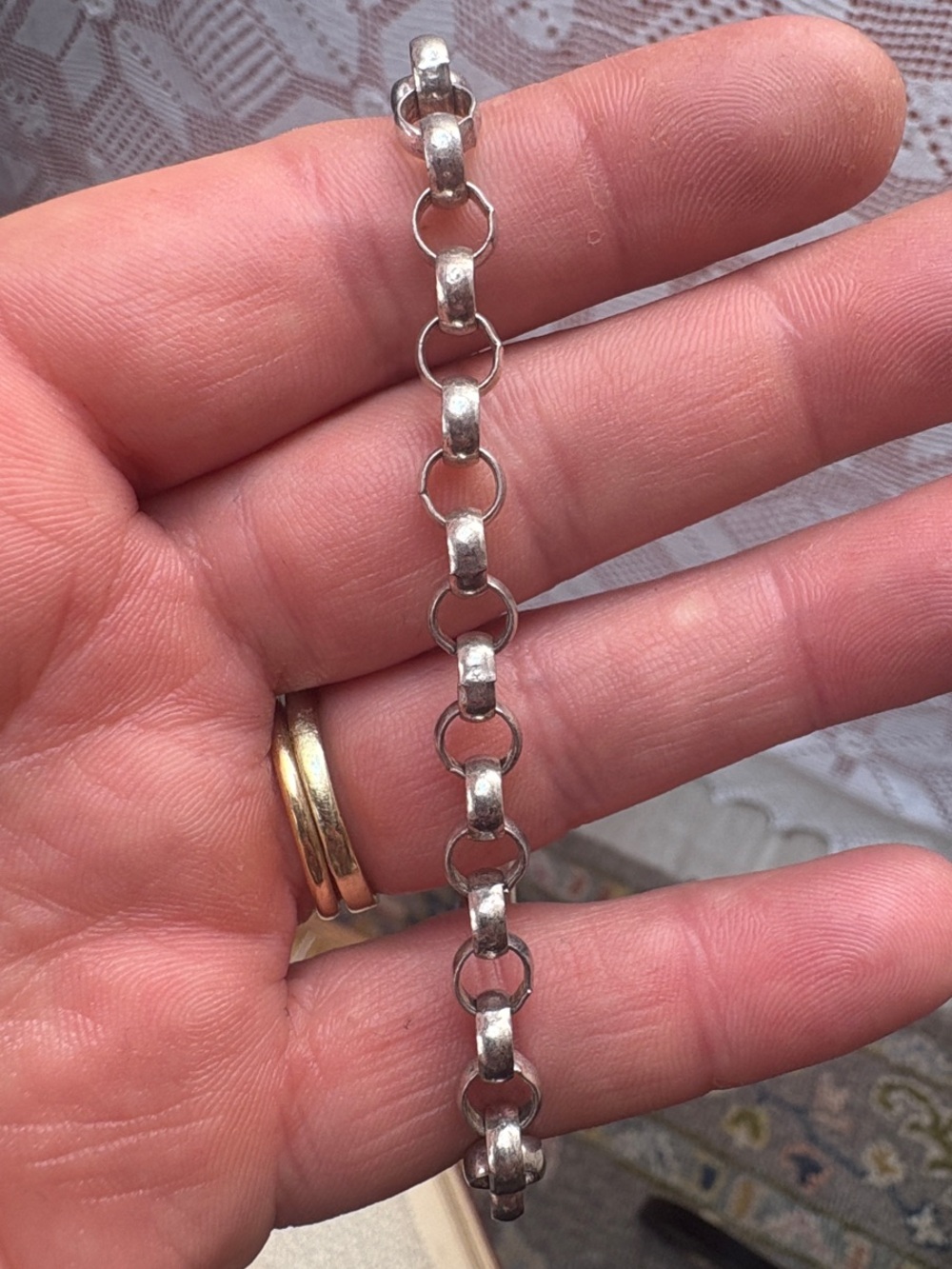 Vintage Italian 925 Sterling Silver Link Bracelet